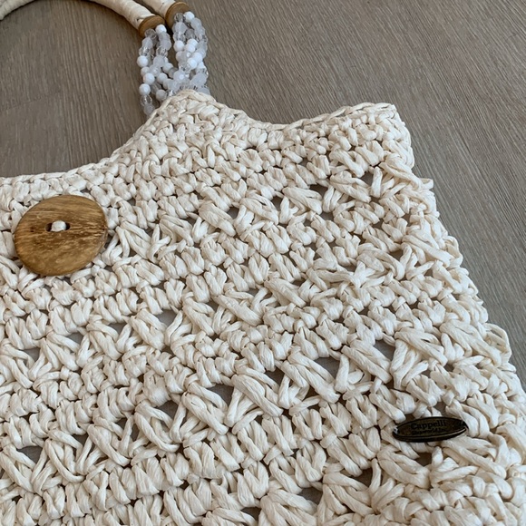 Cappelli Straworld Boho Straw Weaved Beaded Bag - Picture 2 of 7